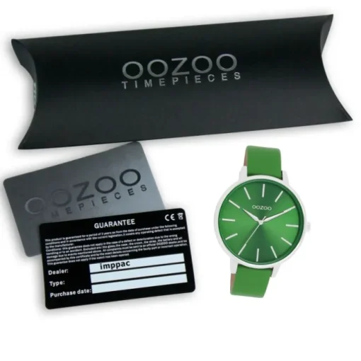 Oozoo Damen Armbanduhr Timepieces Analog Leder grün UOC11297