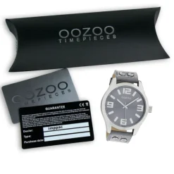 Oozoo Damen Armbanduhr Timepieces C1060 Analog Leder grau UOC1060A