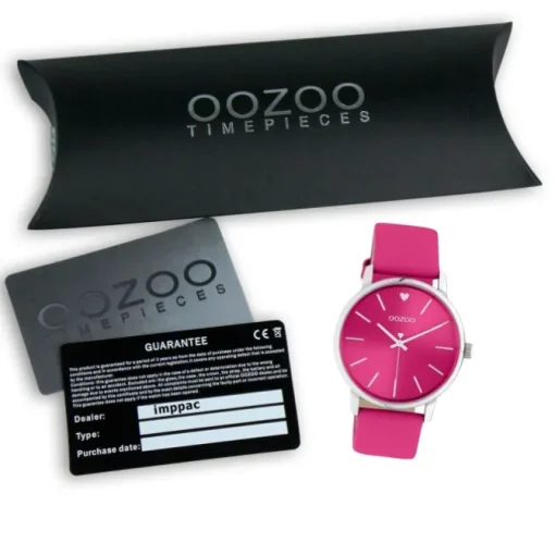 Oozoo Damen Armbanduhr Timepieces C10989 Analog Leder pink UOC10989
