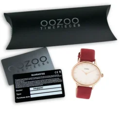 Oozoo Damen Armbanduhr Timepieces C11053 Analog Leder rot UOC11053
