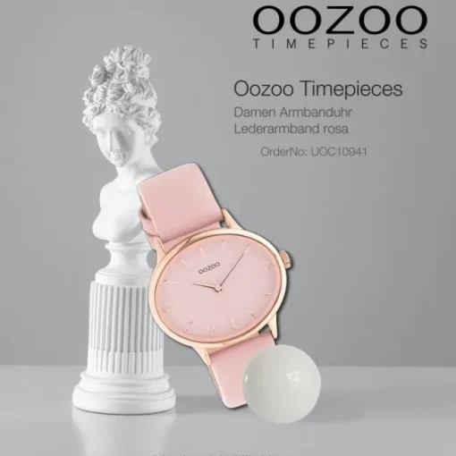 Oozoo Damen Armbanduhr Timepieces C10941 Analog Leder rosa UOC10941