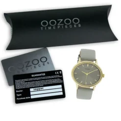 Oozoo Damen Armbanduhr Timepieces C11050 Analog Leder grau UOC11050