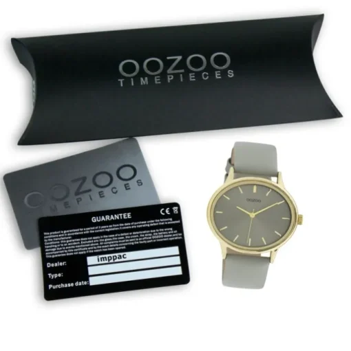 Oozoo Damen Armbanduhr Timepieces C11050 Analog Leder grau UOC11050