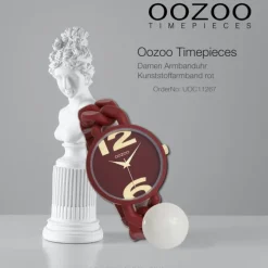 Oozoo Damen Armbanduhr Timepieces Analog Kunststoff rot UOC11267