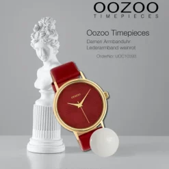 Oozoo Damen Armbanduhr Timepieces C10393 Quarz Leder weinrot UOC10393