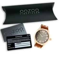 Oozoo Damen Armbanduhr Timepieces C1156 Analog Leder rot UOC1156