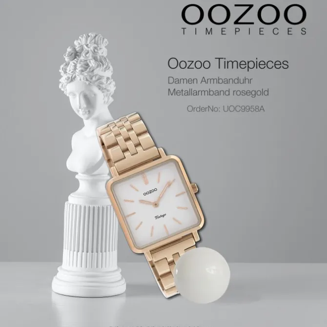 Oozoo Damen Armbanduhr Timepieces Analog Metall rosegold UOC9958A