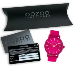 Oozoo Damen Armbanduhr Timepieces C10448 Quarz Leder fuchsia UOC10448