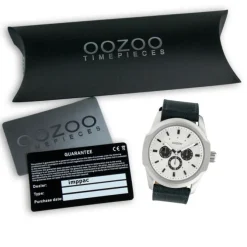 Oozoo Damen Armbanduhr Timepieces Analog Leder schwarz UOC10317
