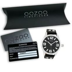 Oozoo Damen Armbanduhr Timepieces C1054 Analog Leder schwarz UOC1054A