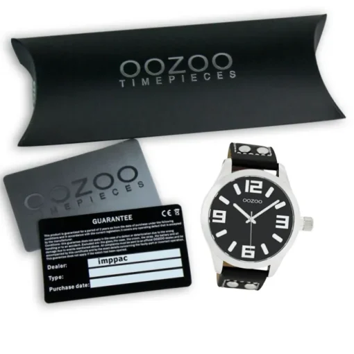 Oozoo Damen Armbanduhr Timepieces C1054 Analog Leder schwarz UOC1054A