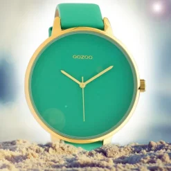 Oozoo Damen Armbanduhr Timepieces C10573 Analog Leder hellgrün UOC10573