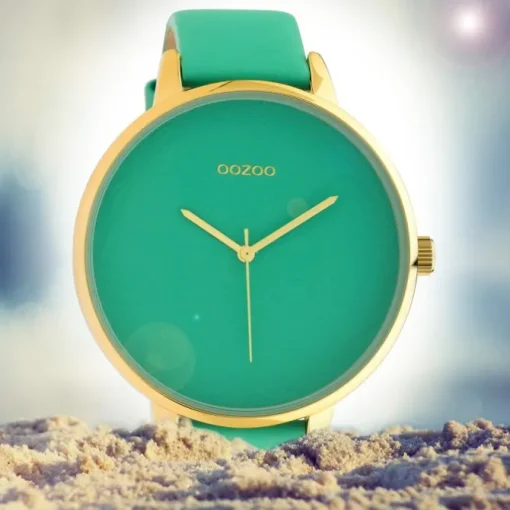 Oozoo Damen Armbanduhr Timepieces C10573 Analog Leder hellgrün UOC10573