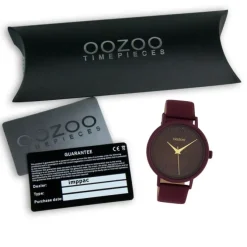 Oozoo Damen Armbanduhr Timepieces Analog Leder bordeauxrot UOC10584