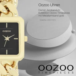 Oozoo Damen Armbanduhr Timepieces Analog Metall gold UOC11274