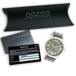 Oozoo Damen Armbanduhr Timepieces Analog Leder grau UOC1087A