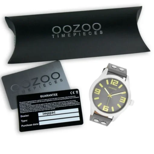 Oozoo Damen Armbanduhr Timepieces Analog Leder grau UOC1087A