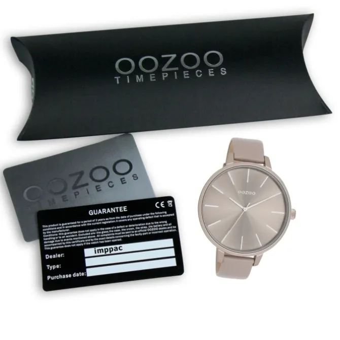 Oozoo Damen Armbanduhr Timepieces Analog Leder taupe braun UOC11347