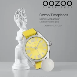 Oozoo Damen Armbanduhr Timepieces C10234 Analog Leder gelb UOC10234