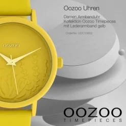 Oozoo Damen Armbanduhr Timepieces C10602 Analog Leder gelb UOC10602