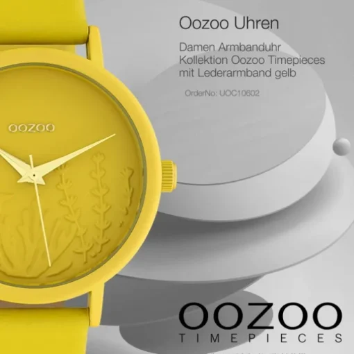 Oozoo Damen Armbanduhr Timepieces C10602 Analog Leder gelb UOC10602