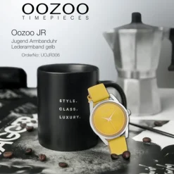 Oozoo Damen Armbanduhr Timepieces JR306 Analog Leder gelb UOJR306