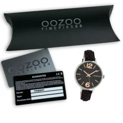 Oozoo Damen Armbanduhr Timepieces C10459 Analog Leder schwarz braun UOC10459
