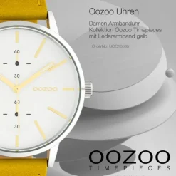 Oozoo Damen Armbanduhr Timepieces C10585 Analog Leder gelb UOC10585