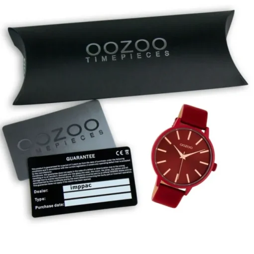 Oozoo Damen Armbanduhr Timepieces C10618 Analog Leder rot UOC10618