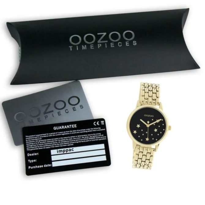 Oozoo Damen Armbanduhr Timepieces C11029 Analog Edelstahl gold UOC11029