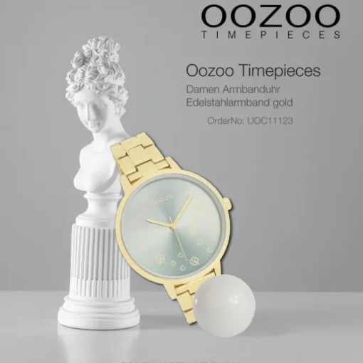 Oozoo Damen Armbanduhr Timepieces Analog Edelstahl gold UOC11123