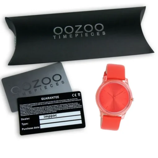 Oozoo Damen Armbanduhr Timepieces Analog Leder rot UOC11142