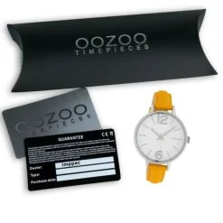 Oozoo Damen Armbanduhr Timepieces Analog Leder gelb UOC10455