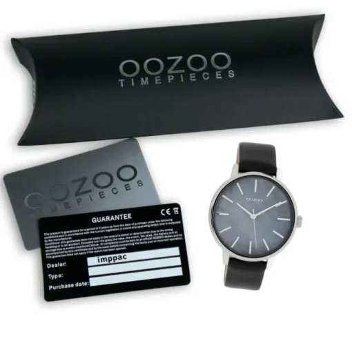 Oozoo Damen Armbanduhr Timepieces Analog Leder schwarz UOC10119