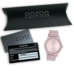 Oozoo Damen Armbanduhr Timepieces Analog Leder pastell-lila UOC11355