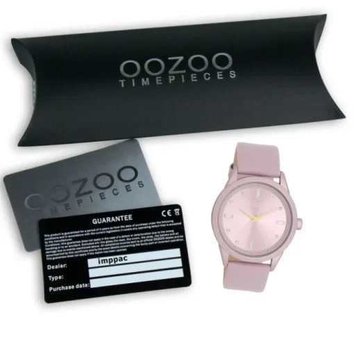 Oozoo Damen Armbanduhr Timepieces Analog Leder pastell-lila UOC11355