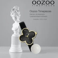 Oozoo Damen Armbanduhr Timepieces Analog Lederband schwarz UOC11524