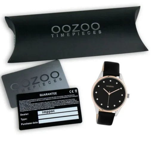 Oozoo Damen Armbanduhr Timepieces C10954 Analog Leder schwarz UOC10954