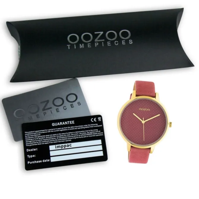 Oozoo Damen Armbanduhr Timepieces C10591 Analog Leder rosa UOC10591