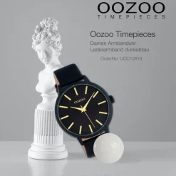 Oozoo Damen Armbanduhr Timepieces C10619 Analog Leder dunkelblau UOC10619