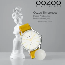 Oozoo Damen Armbanduhr Timepieces C10585 Analog Leder gelb UOC10585