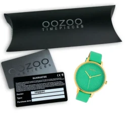 Oozoo Damen Armbanduhr Timepieces C10593 Analog Leder mintgrün UOC10593