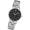 Oozoo Damen Armbanduhr Ultra Slim Edelstahl silber schwarz UOC20111