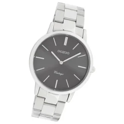 Oozoo Damen Armbanduhr Ultra Slim C20030 Analog Edelstahl silber UOC20030