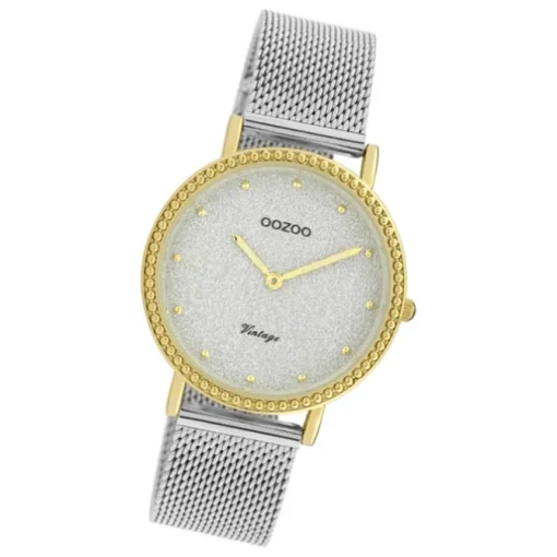 Oozoo Damen Armbanduhr Ultra Slim C20053 Analog Edelstahl silber UOC20053