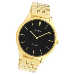 Oozoo Damen Armbanduhr Ultra Slim C9987 Analog Edelstahl gold UOC9987
