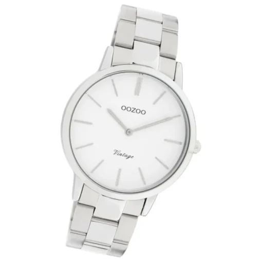 Oozoo Damen Armbanduhr Ultra Slim C20026 Analog Edelstahl silber UOC20026