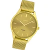 Oozoo Damen Armbanduhr Ultra Slim Quarzwerk Edelstahl mustard UOC20005