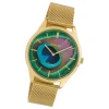 Oozoo Damen Armbanduhr Ultra Slim C10251 Analog Edelstahl gold UOC10251