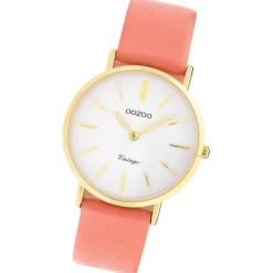 Oozoo Damen Armbanduhr Ultra Slim C9977 Analog Leder rosa UOC9977